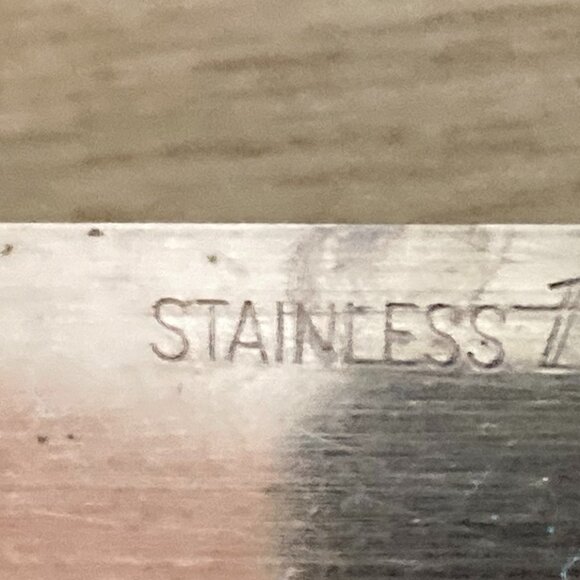 Vintage Forgecraft knife set - 5 green and one cream - Picture 3 of 7